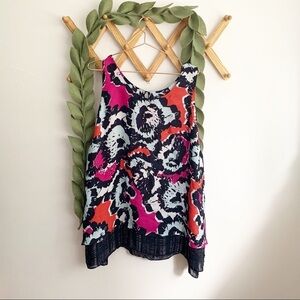 Nik + Zoe Abstract Floral Top